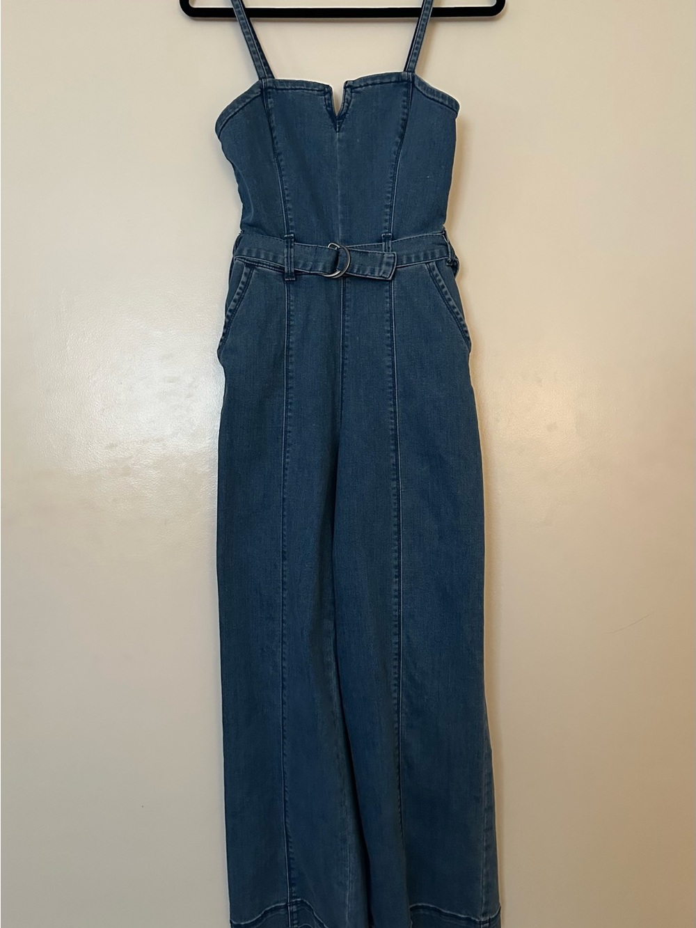 Hollister Denim Jumpsuit with Belt- Small